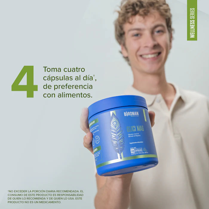 Birdman Glici Mag Glicinato de Magnesio 240 Capsulas