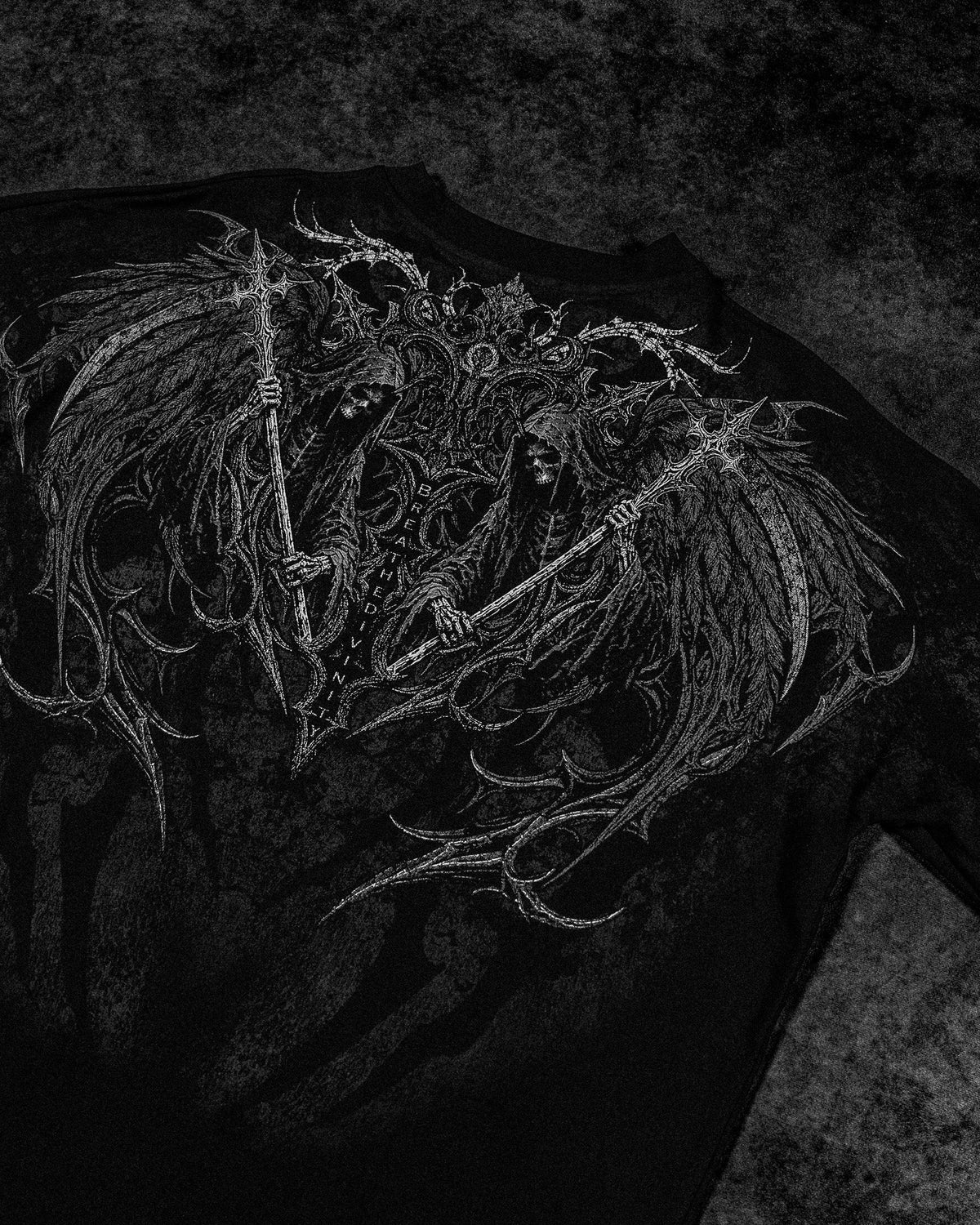 Breathedivinity Oversized T-Shirt Blood Reaper Void Black