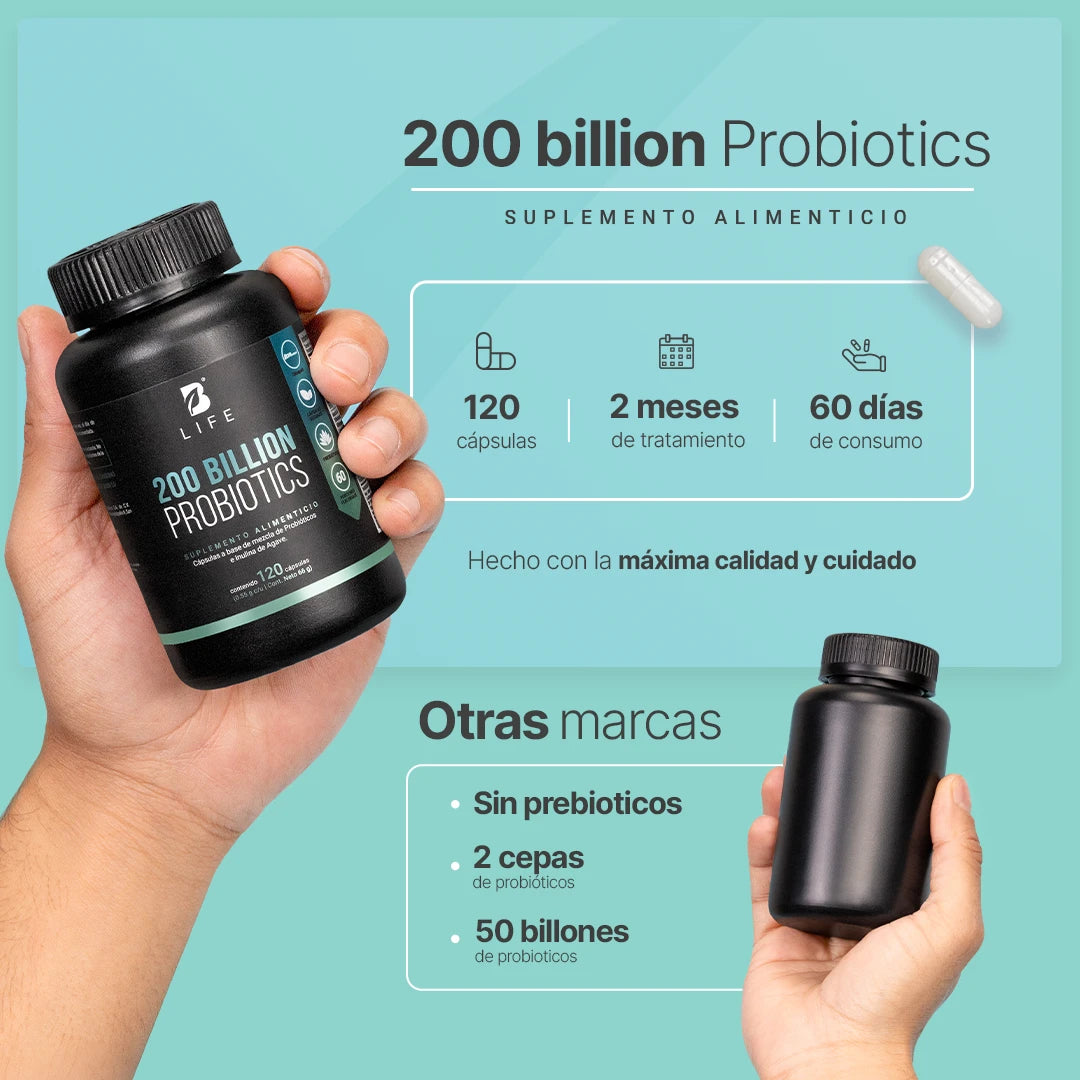 B Life 200 Billion Probiotics | 200 Billones de Probióticos 60 Capsulas