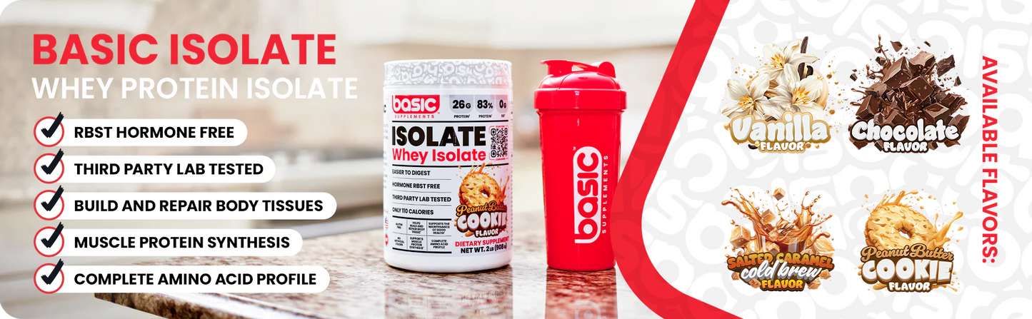 Basic Supplements Isolate Whey Protein 5 Lbs