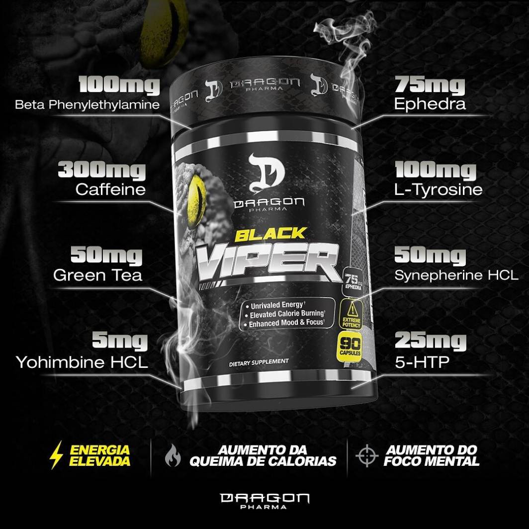 Dragon Pharma Black Viper 90 Capsulas