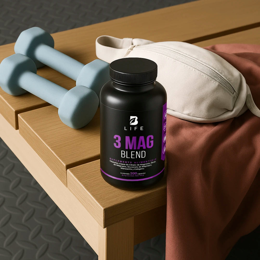 B Life 3 Mag Blend | Mezcla de Citrato, Óxido y Gluconato de Magnesio 200 Capsulas