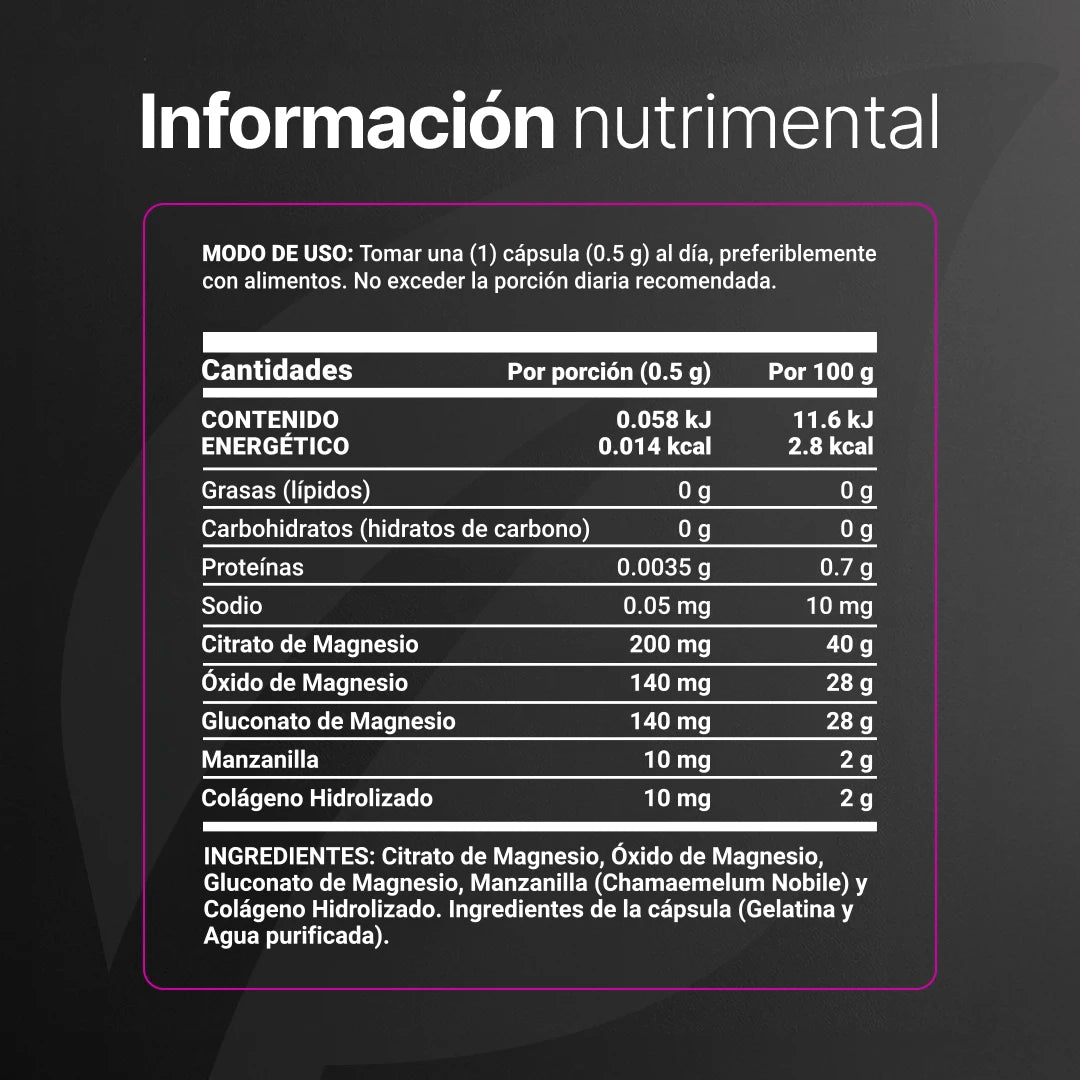 B Life 3 Mag Blend | Mezcla de Citrato, Óxido y Gluconato de Magnesio 200 Capsulas