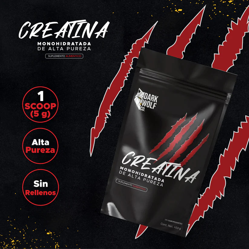 Dark Wolf Creatina 450 Gramos 90 Servicios
