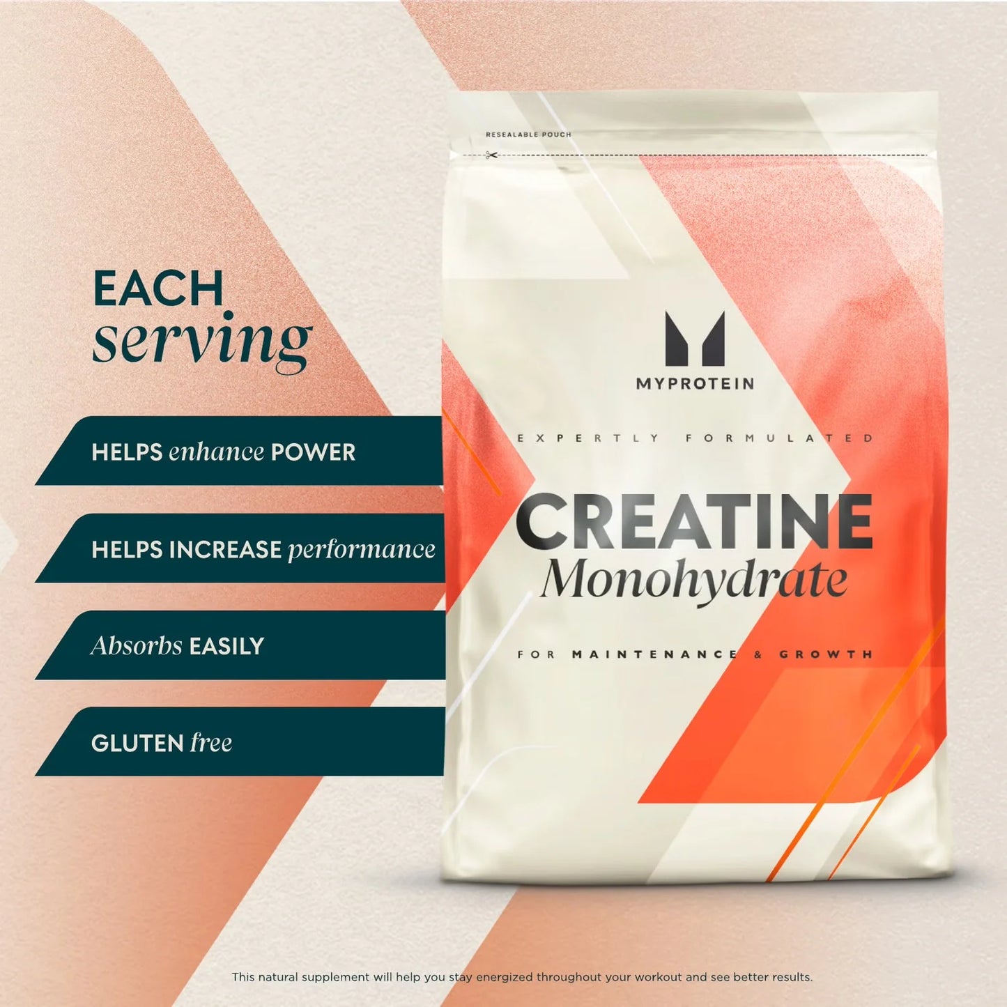 MyProtein Impact Creatine Monohydrate 500 Gramos 100 Servicios