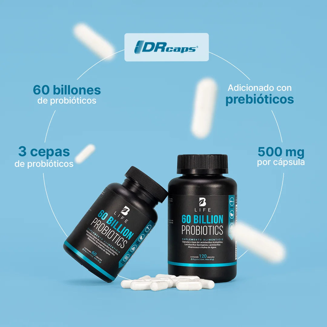 B Life 60 Billion Probiotics | 60 Billones de Probióticos 120 Capsulas