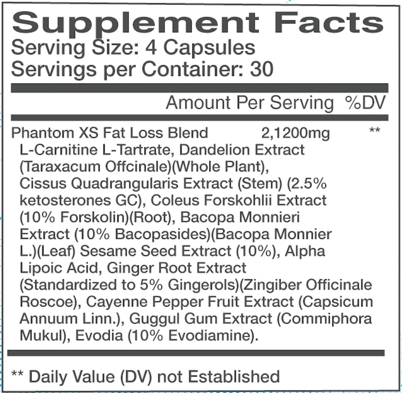 Nubreed Phantom Xs 120 Capsulas