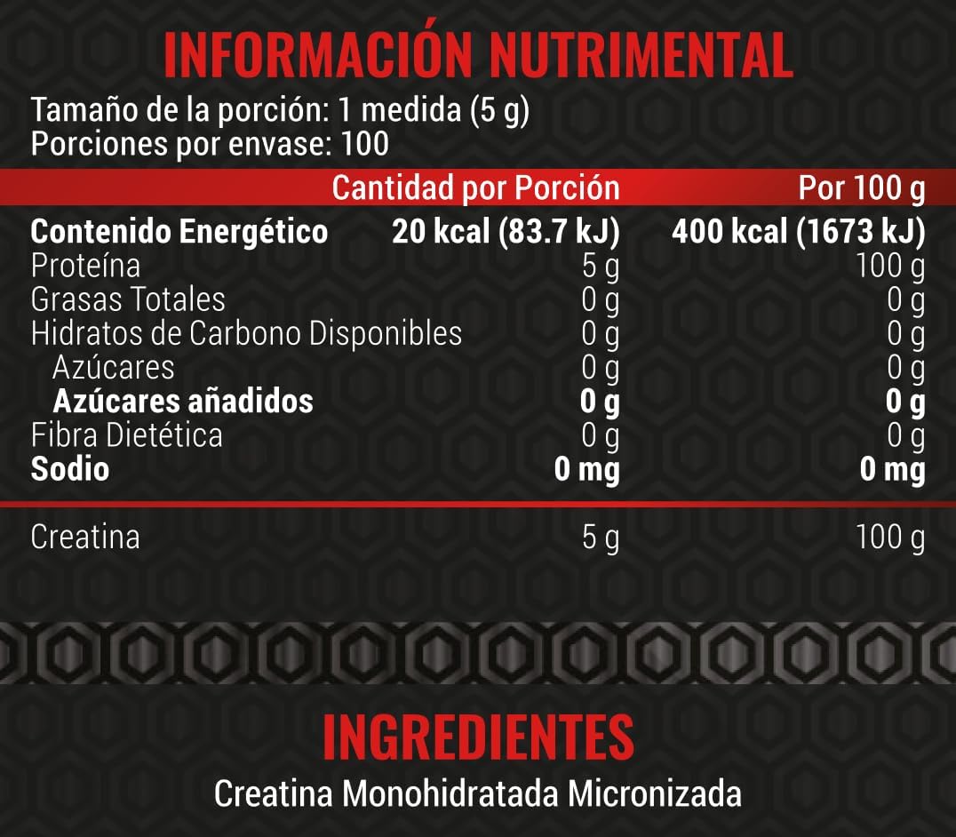 Advance Nutrition Creatina Bag 500 Gramos 100 Servicios