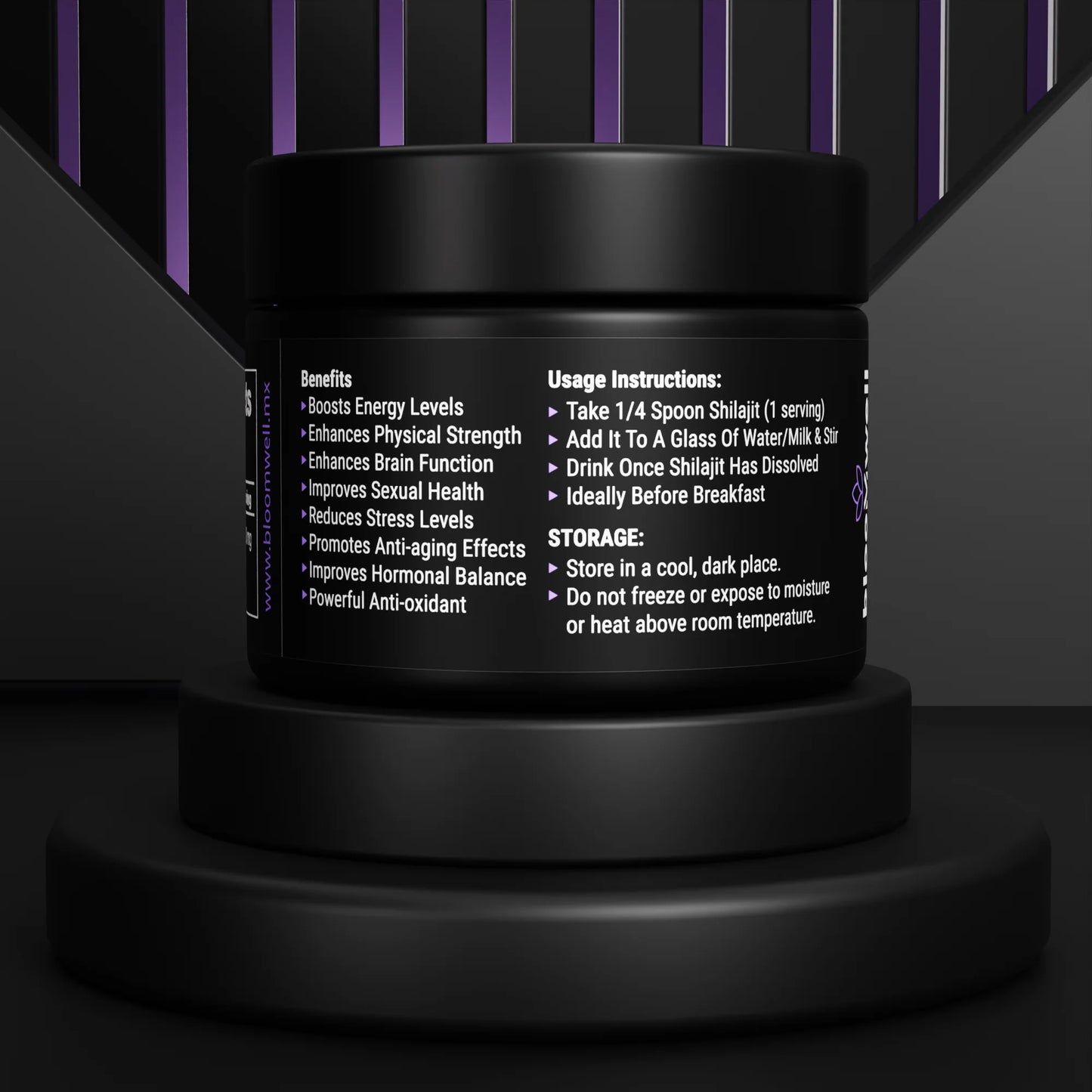 Bloomwell 100% Pure Shilajit 60 Servicios