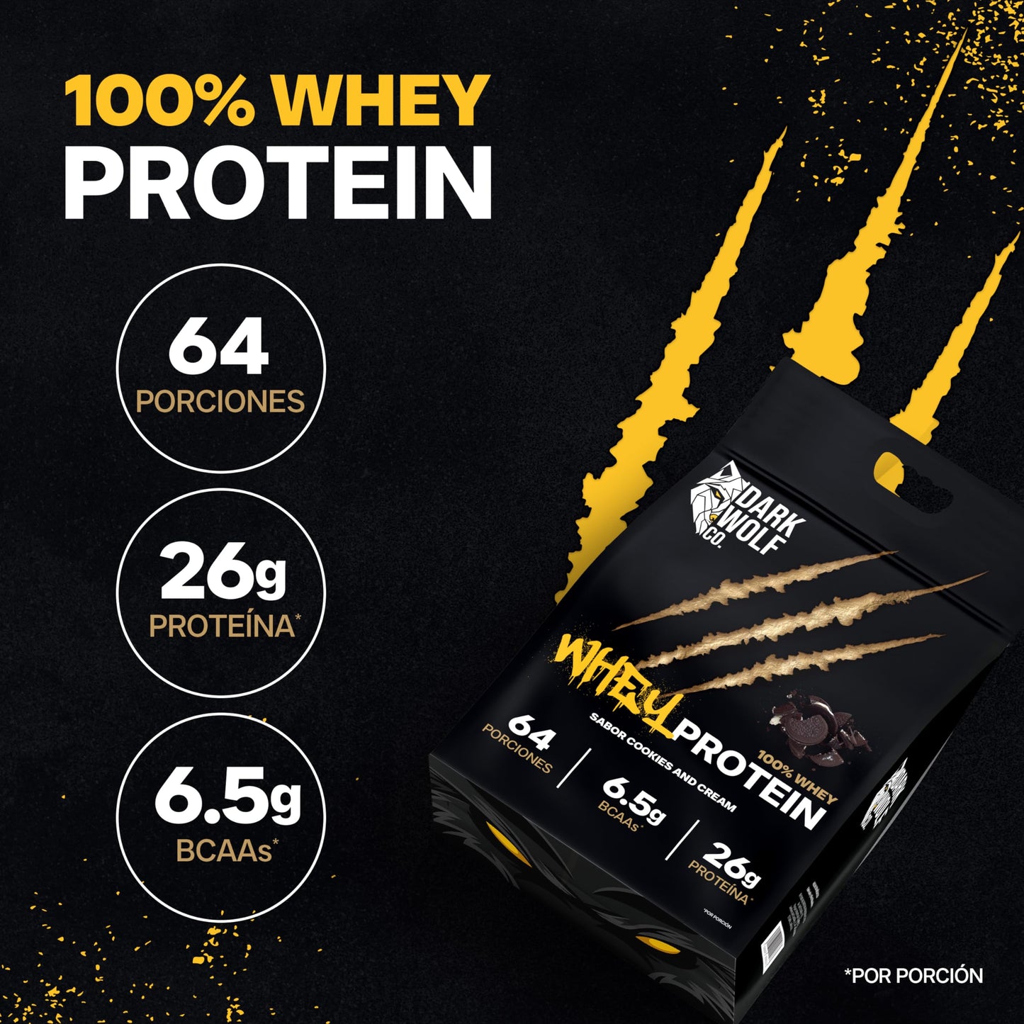 Dark Wolf 100% Whey Protein 5 Lbs
