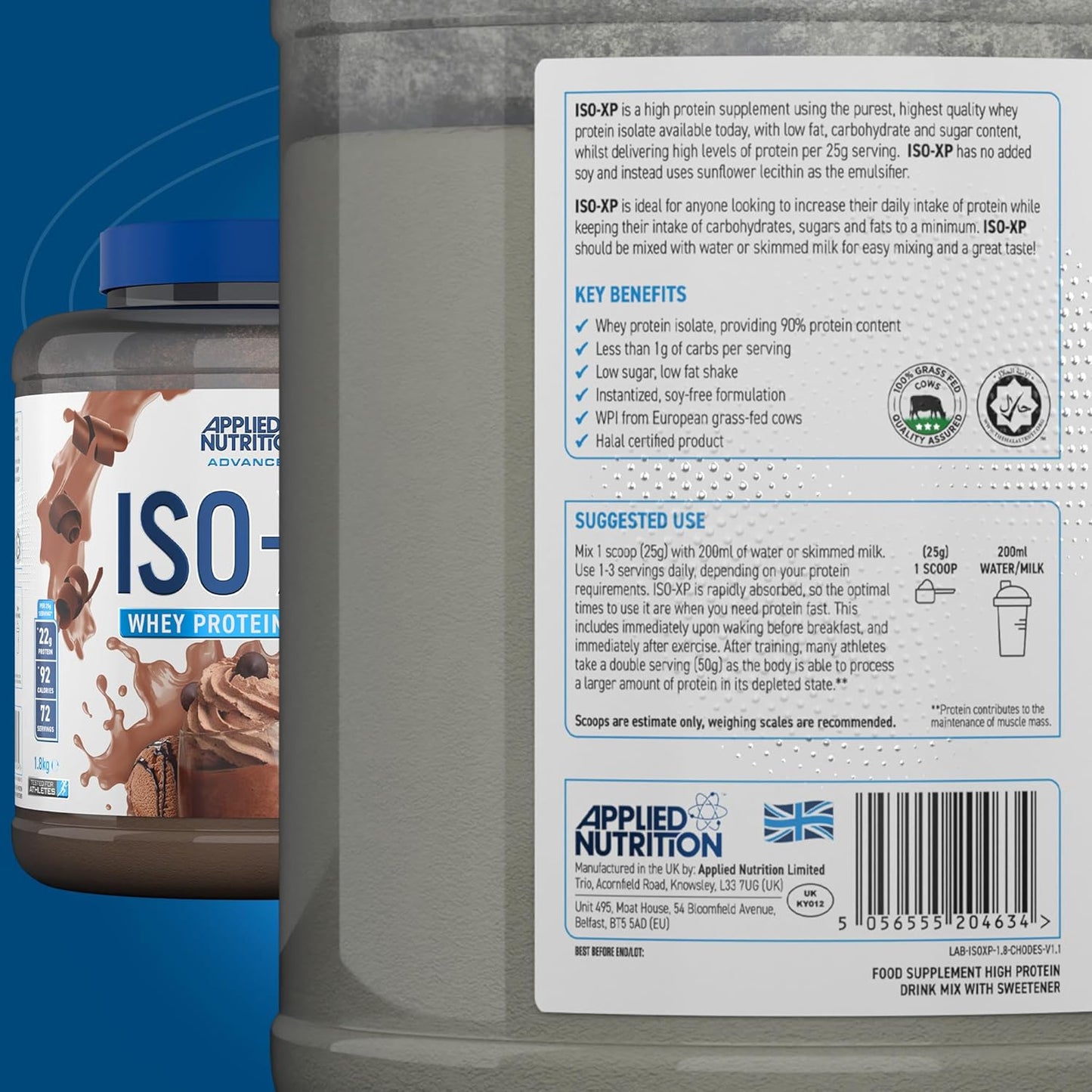 Applied Nutrition Advanced Iso-Xp Whey Protein Isolate 4 Lbs