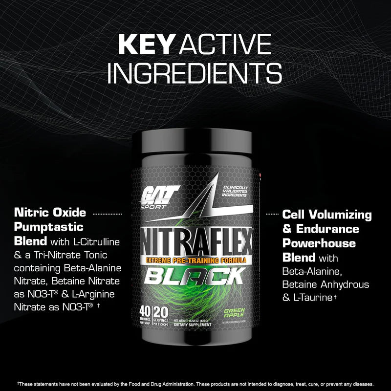 Gat Sport Nitraflex Black 40 Servicios