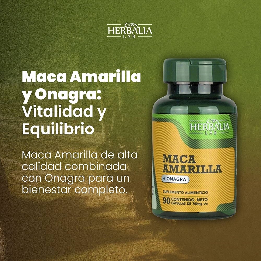 Herbalia Lab Maca Amarilla + Onagra 90 Capsulas