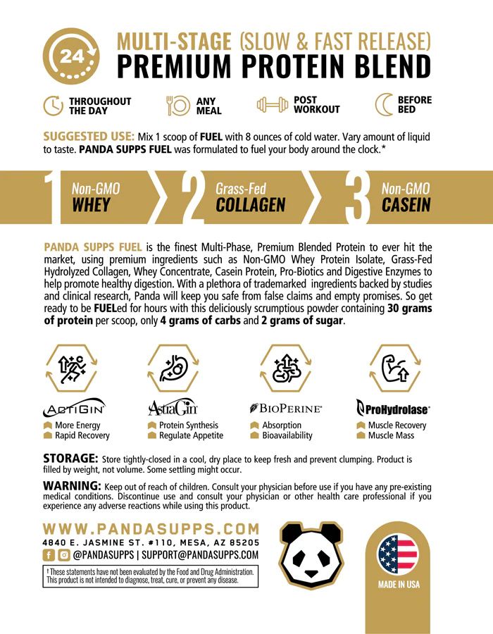 Panda Supplements Fuel Premium Protein 2 Lbs