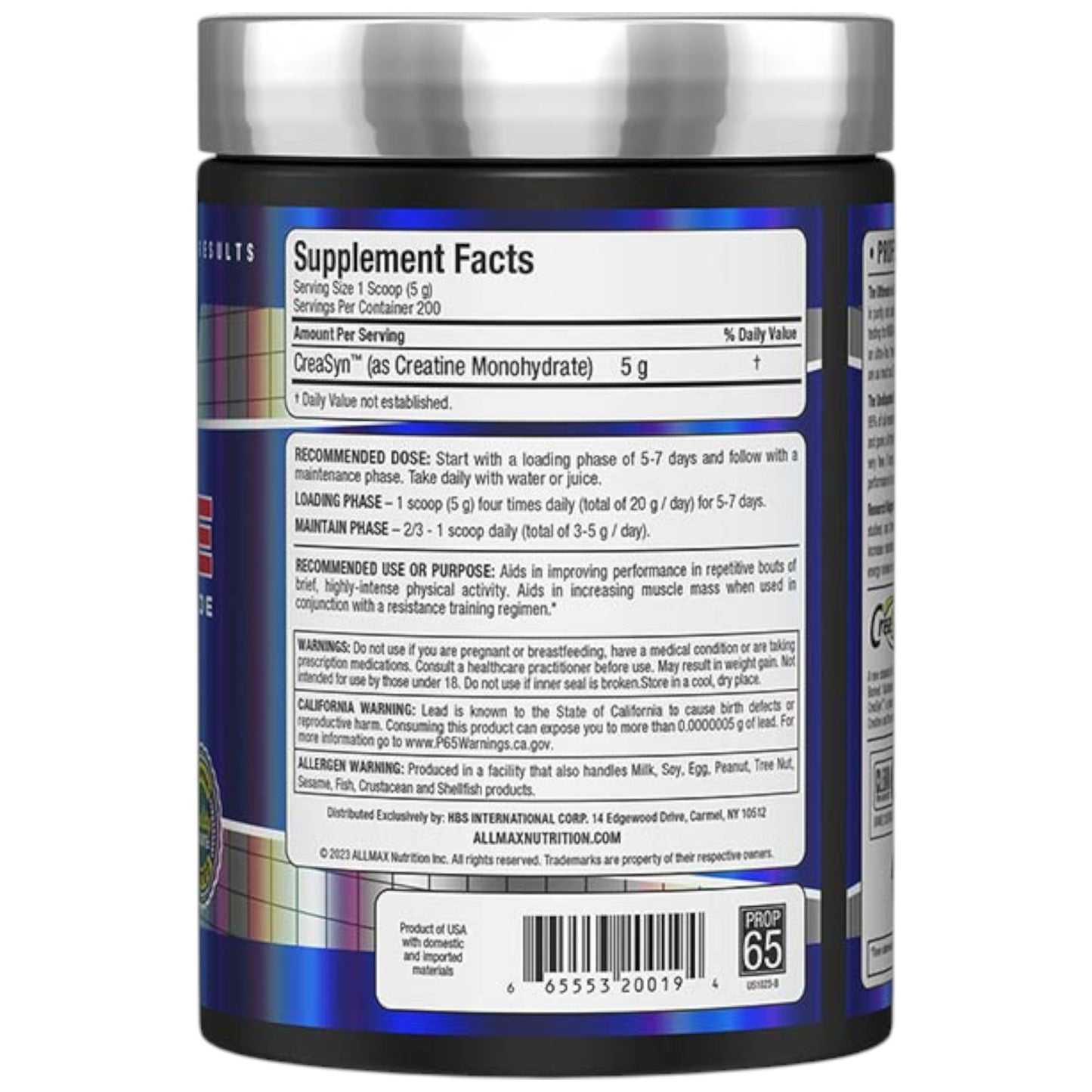 Allmax Creatine Pharmaceutical Grade 1 Kg 200 Servicios