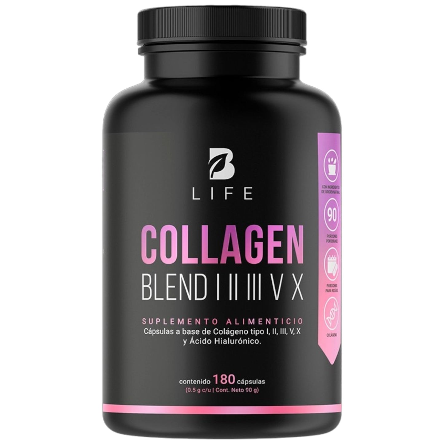 B Life Collagen Blend I II III V X | Colágeno Hidrolizado Tipo I, II, III, V y X 180 Capsulas