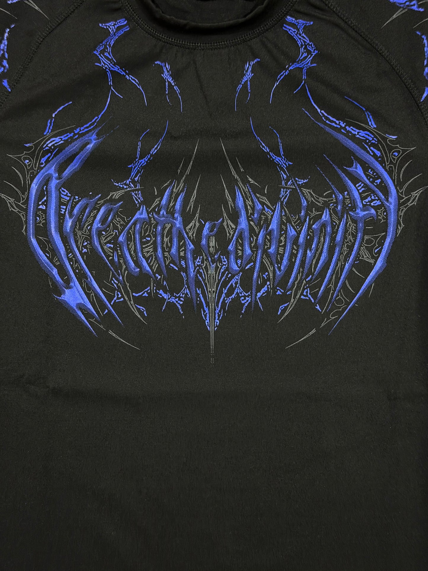Breathedivinity Void Tech Corrupted Short Sleeve Compression Blue