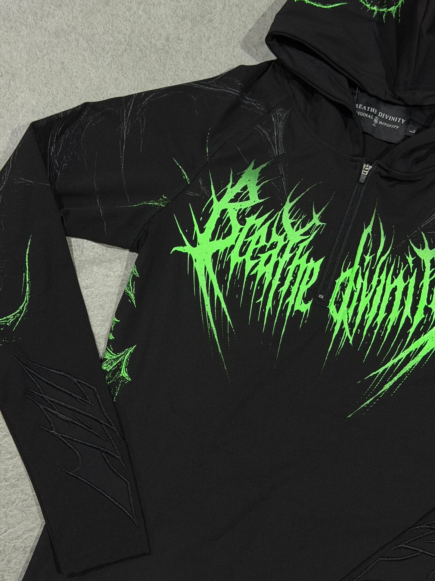 Breathedivinity Void Tech Pulsefire Hoodie Compression Neon Green
