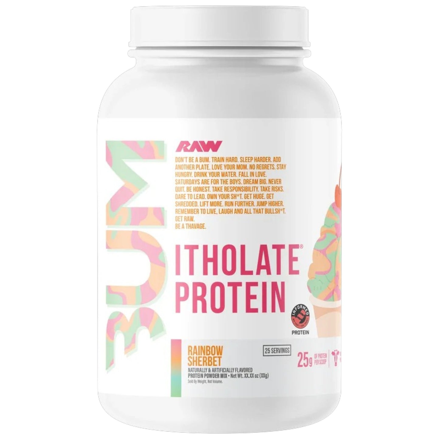 Raw Nutrition Bum Itholate Protein 1.80 Lbs