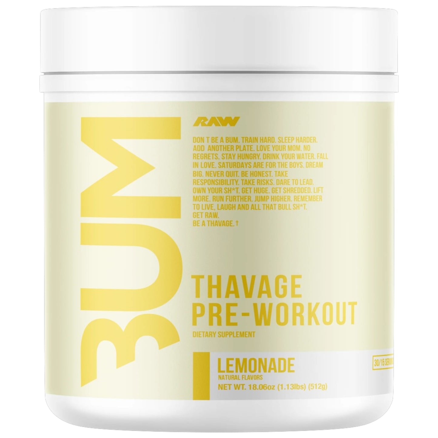 Raw Nutrition Bum Thavage Pre-Workout 40 Servicios
