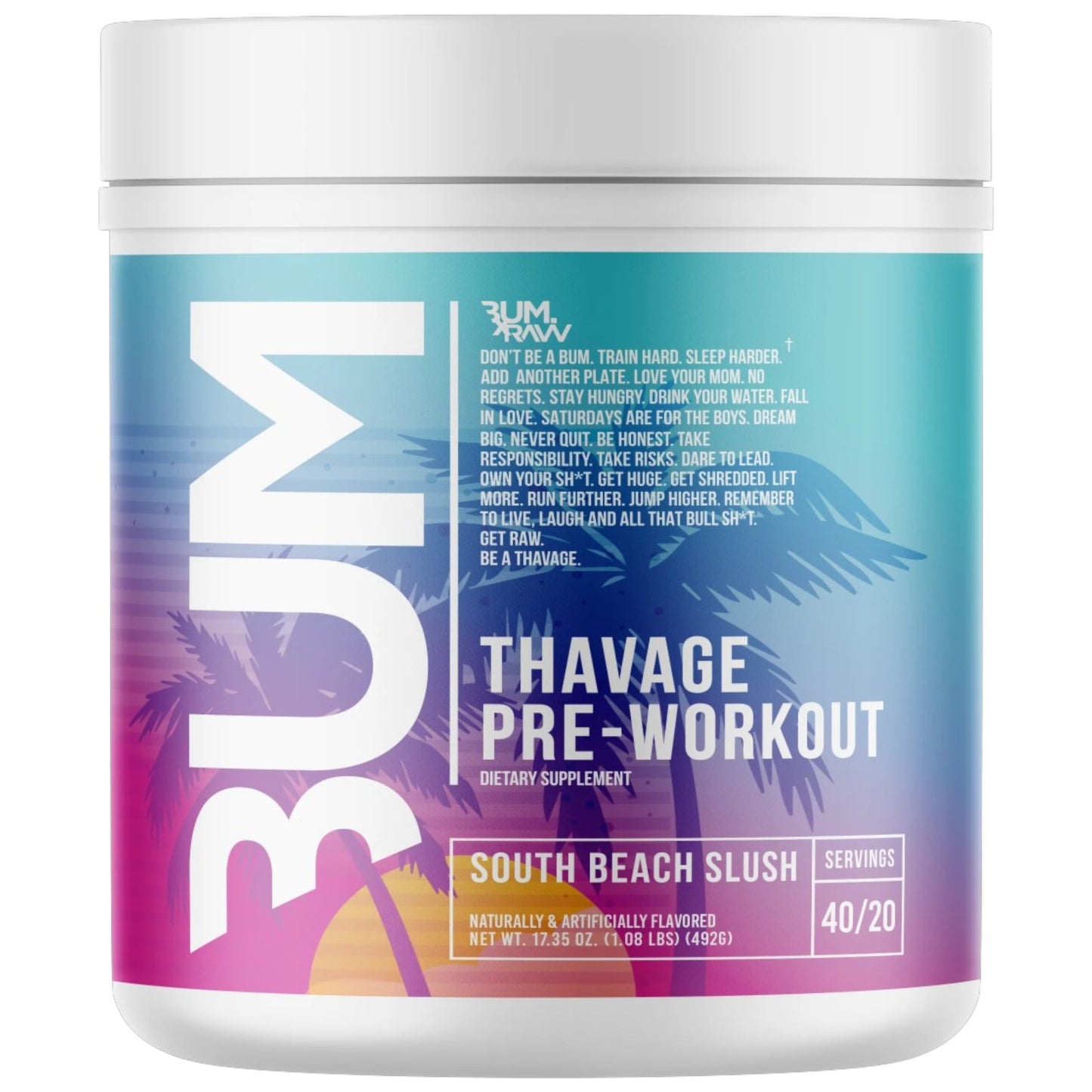 Raw Nutrition Bum Thavage Pre-Workout 40 Servicios
