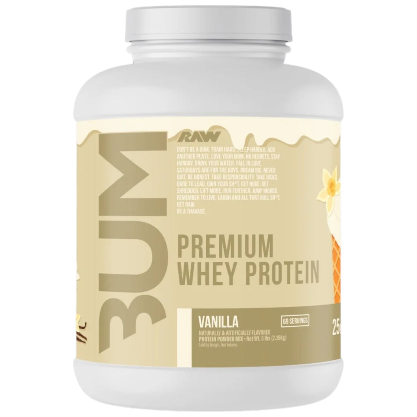 Raw Nutrition Bum Premium Whey Protein 5 Lbs