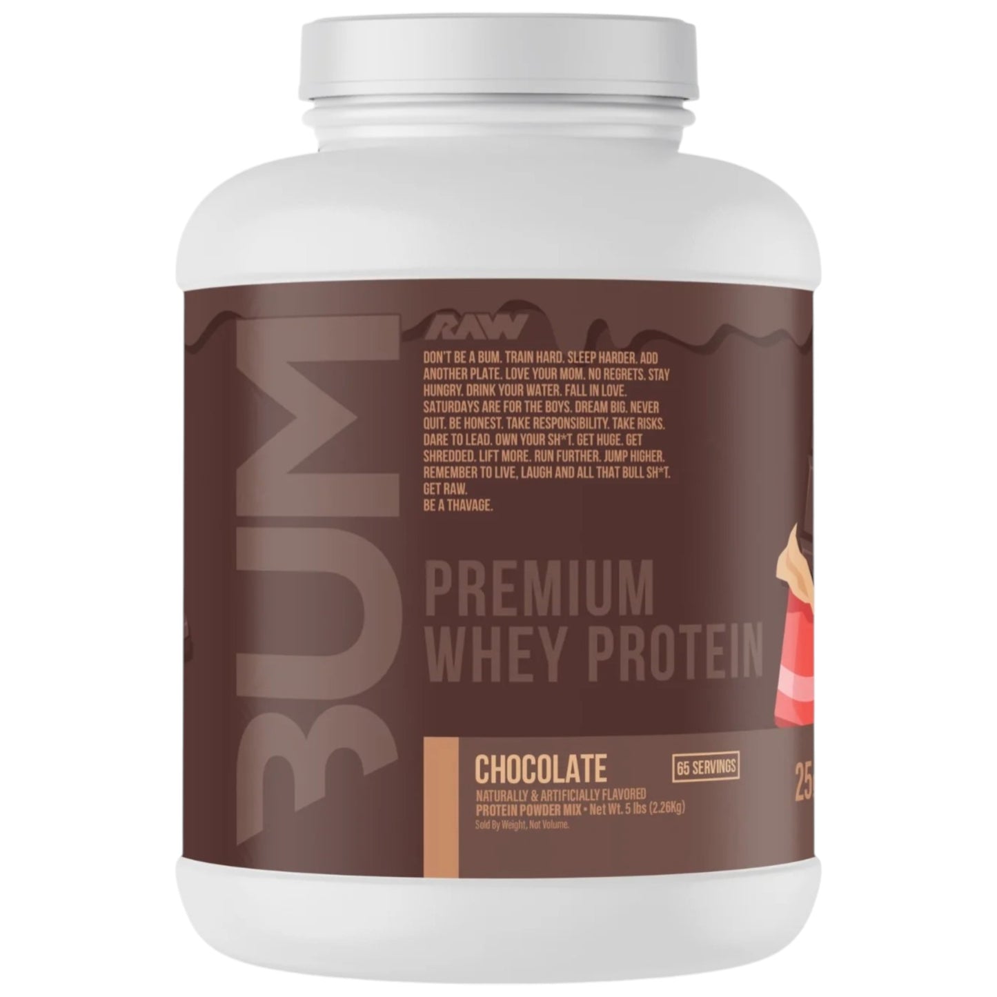 Raw Nutrition Bum Premium Whey Protein 5 Lbs