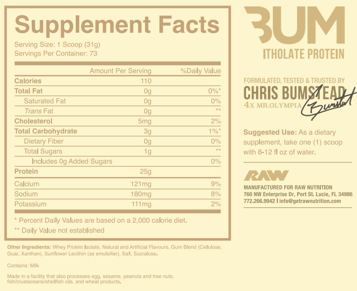 Raw Nutrition Bum Itholate 5 Lbs