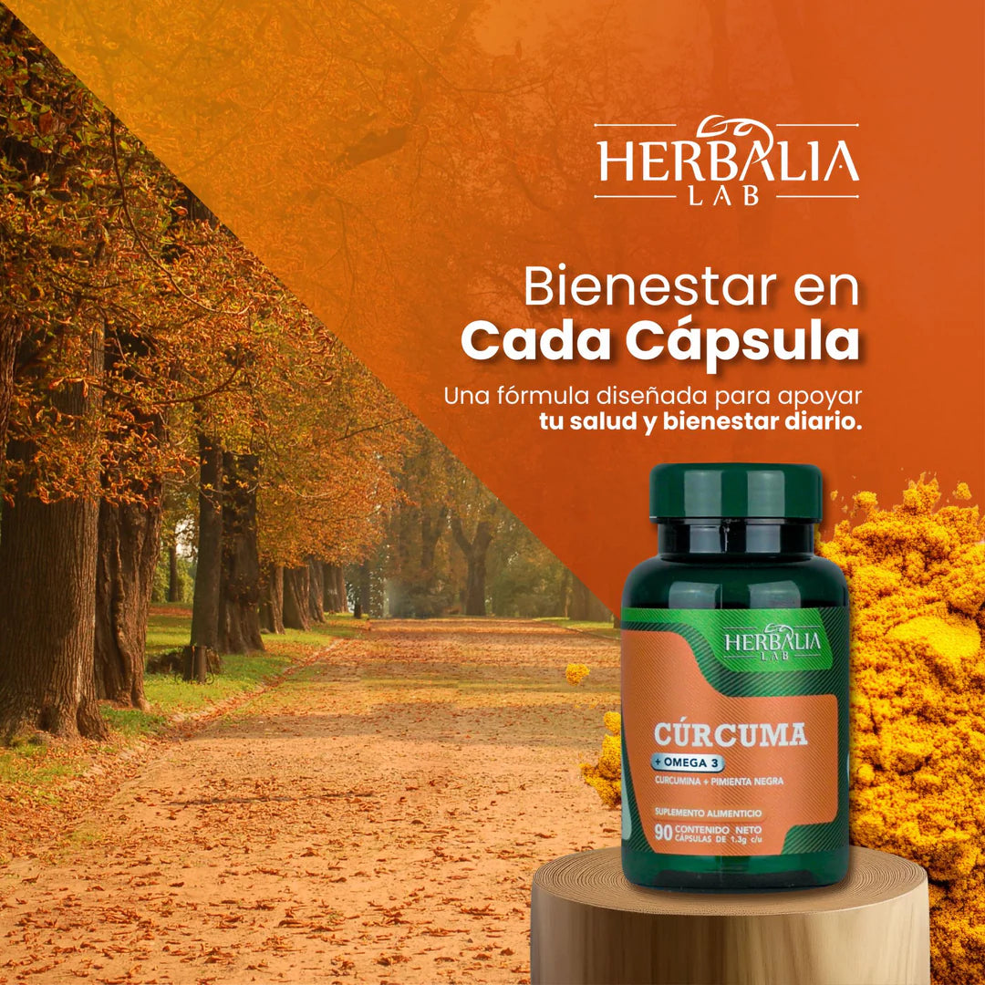Herbalia Lab Curcuma + Omega 3 90 Capsulas