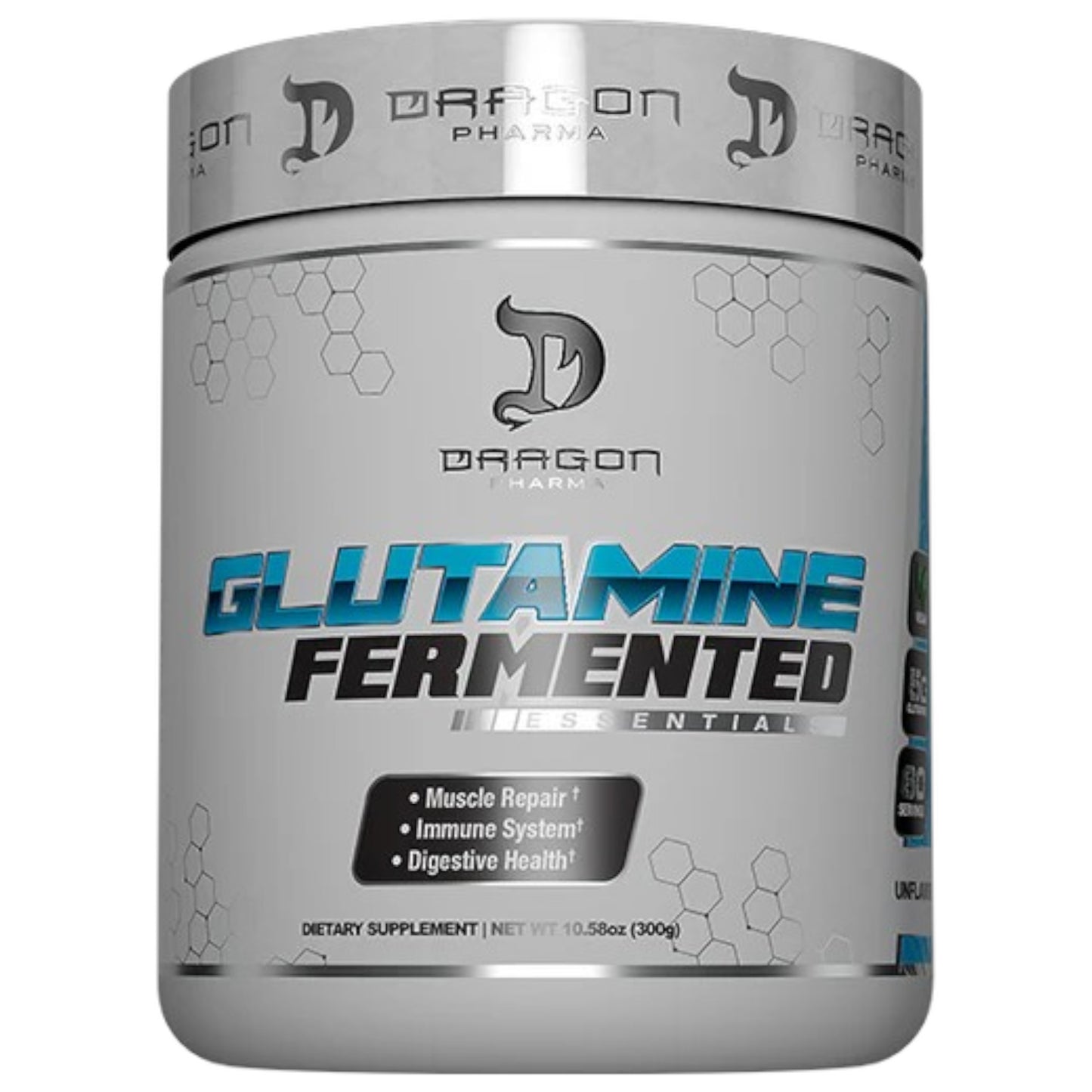 Dragon Pharma Glutamine Fermented 300 Gramos 60 Servicios