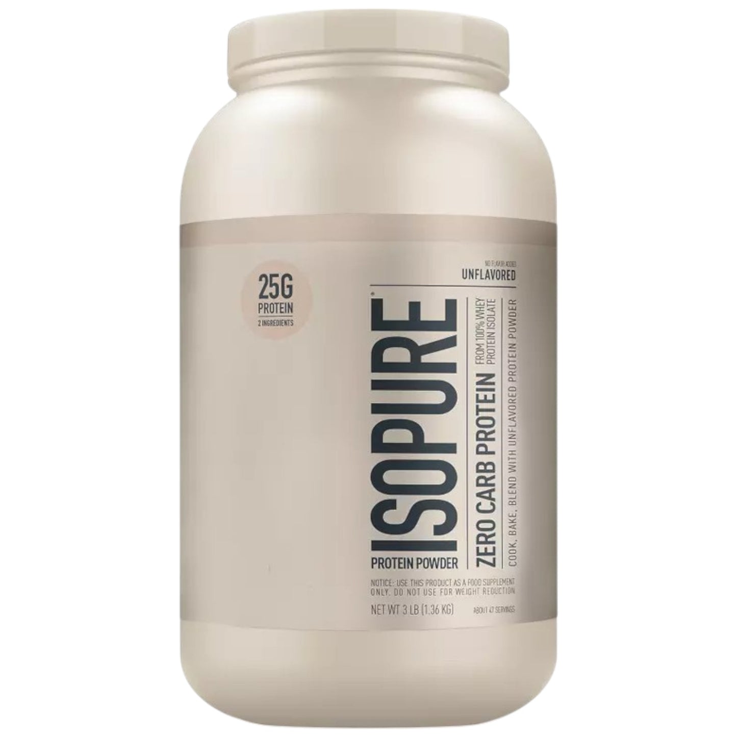 Isopure Zero Carb Protein Unflavored 3 Lbs