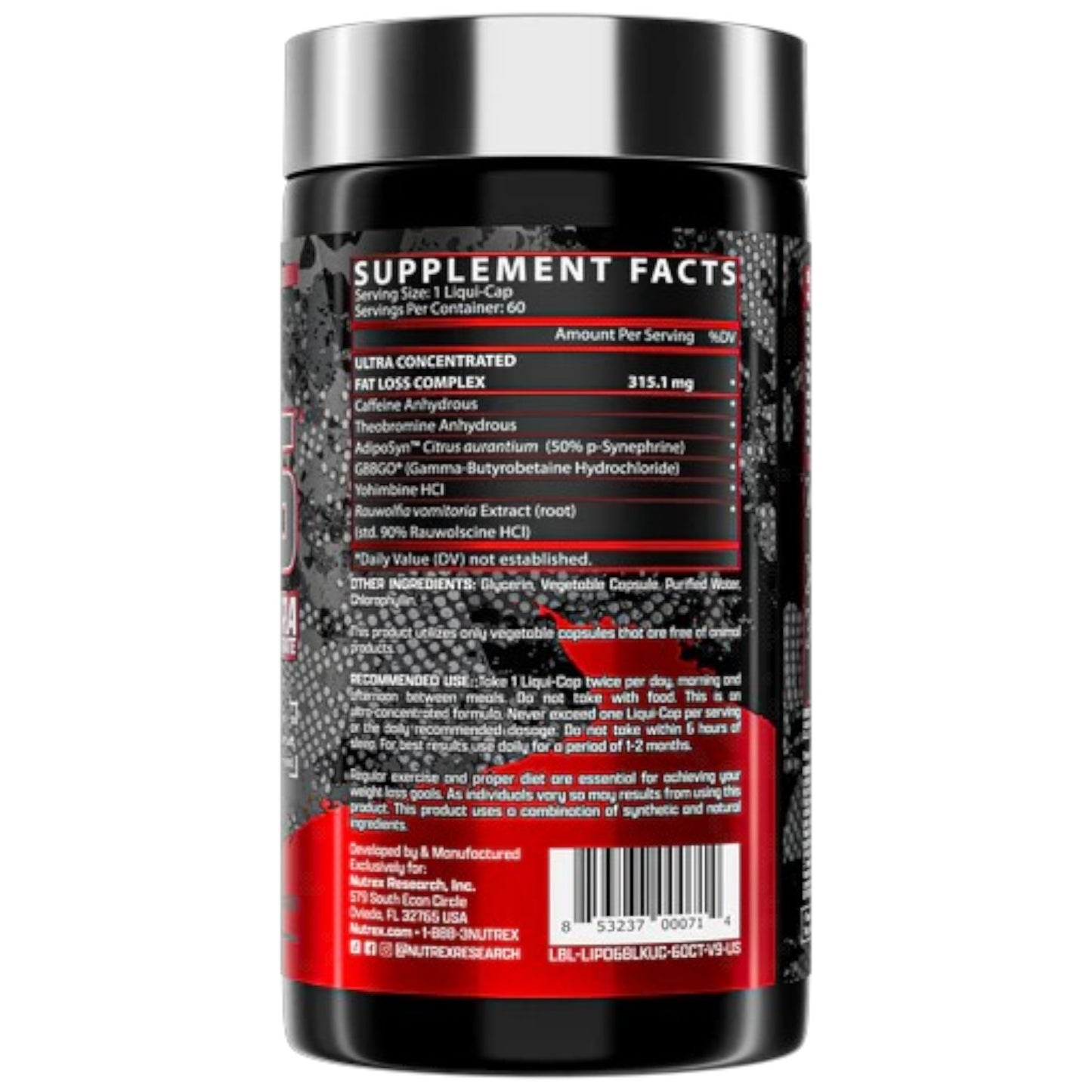Nutrex Lipo6 Black Ultra Concentrate 60 Capsulas