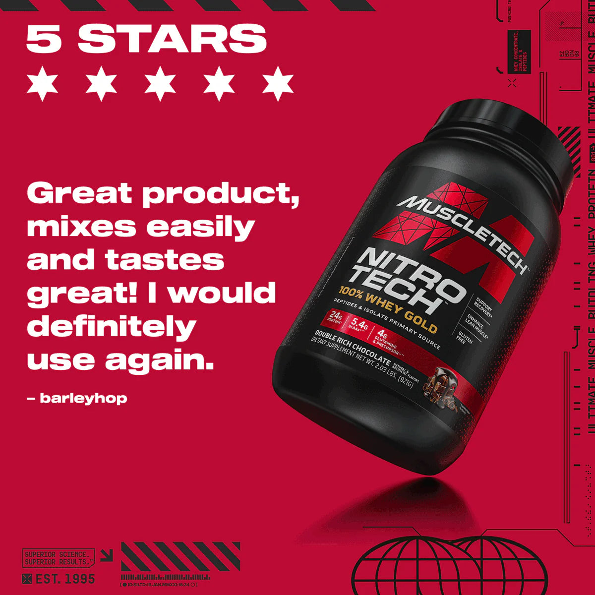 Muscletech Nitro Tech 100% Whey Gold 5 Lbs