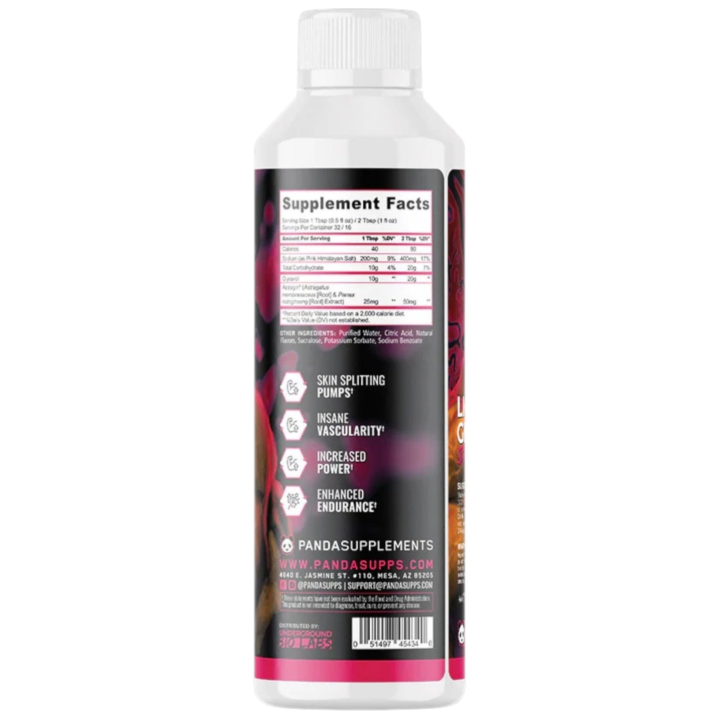 Panda Supplements Pump Liquid Glycerol 32 Servicios
