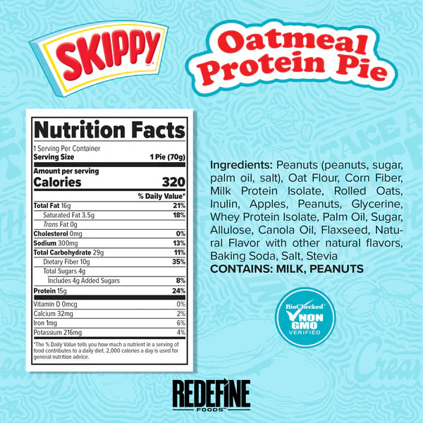Redefine Foods Oatmeal Protein Pie 76 Gramos