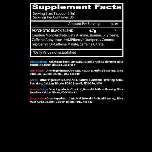 Insane Labz Psychotic Black 35 Servicios