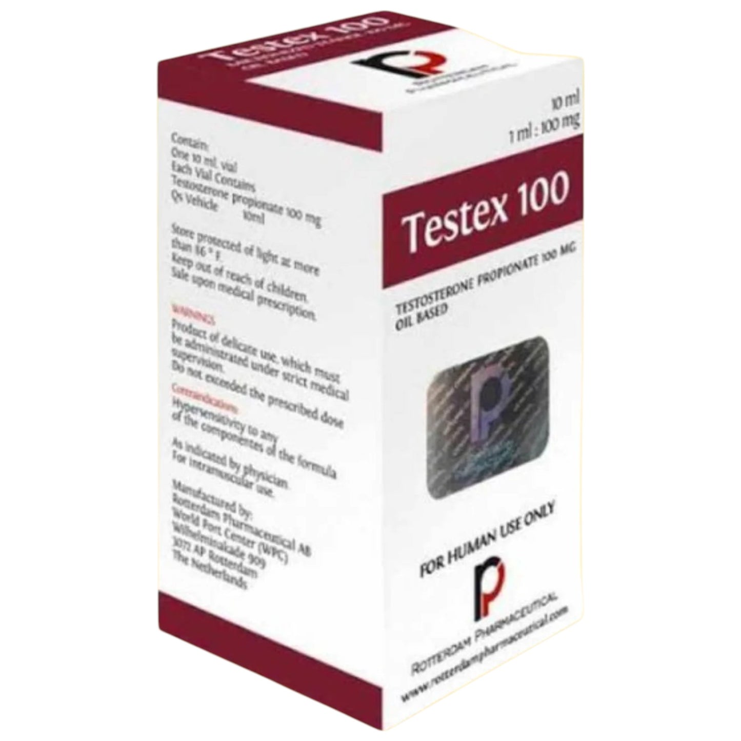 Rotterdam Testex 100 (Testosterone Propionate 100 Mg) 10 Ml