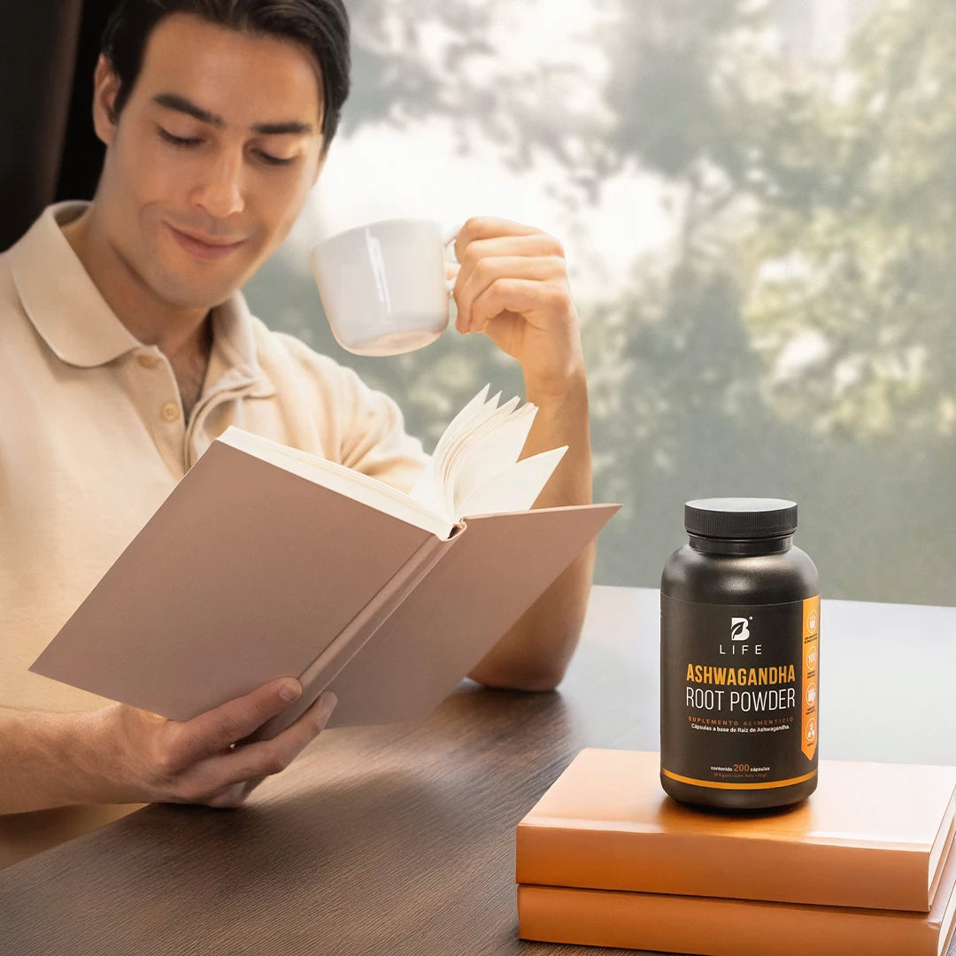 B Life Ashwagandha Root Powder | Raíz de Ashwagandha 200 Capsulas