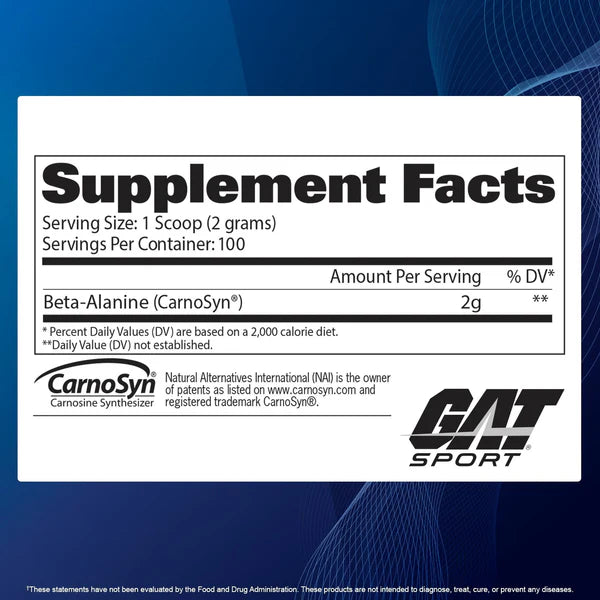 Gat Sport Beta Alanine 100 Servicios