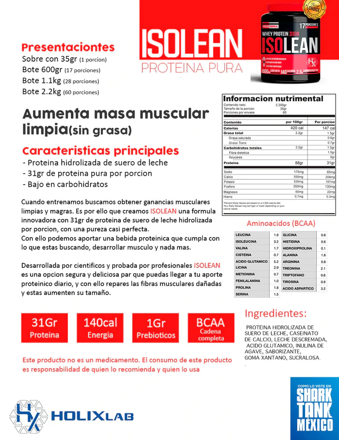 Holix Lab Isolean 2.2 Kg