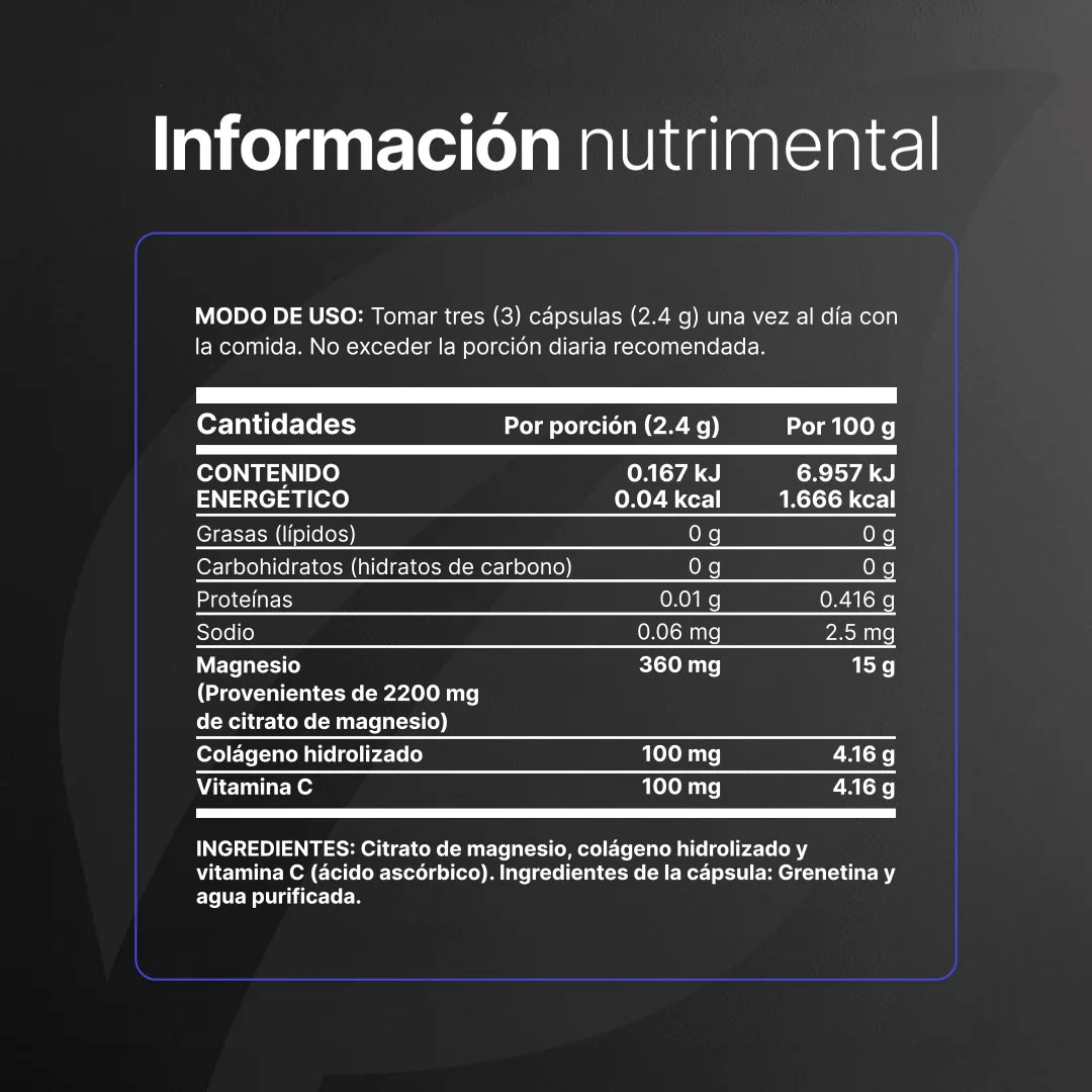 B Life Citrate Mag | Citrato de Magnesio | Nueva Fórmula Potenciada 240 Capsulas