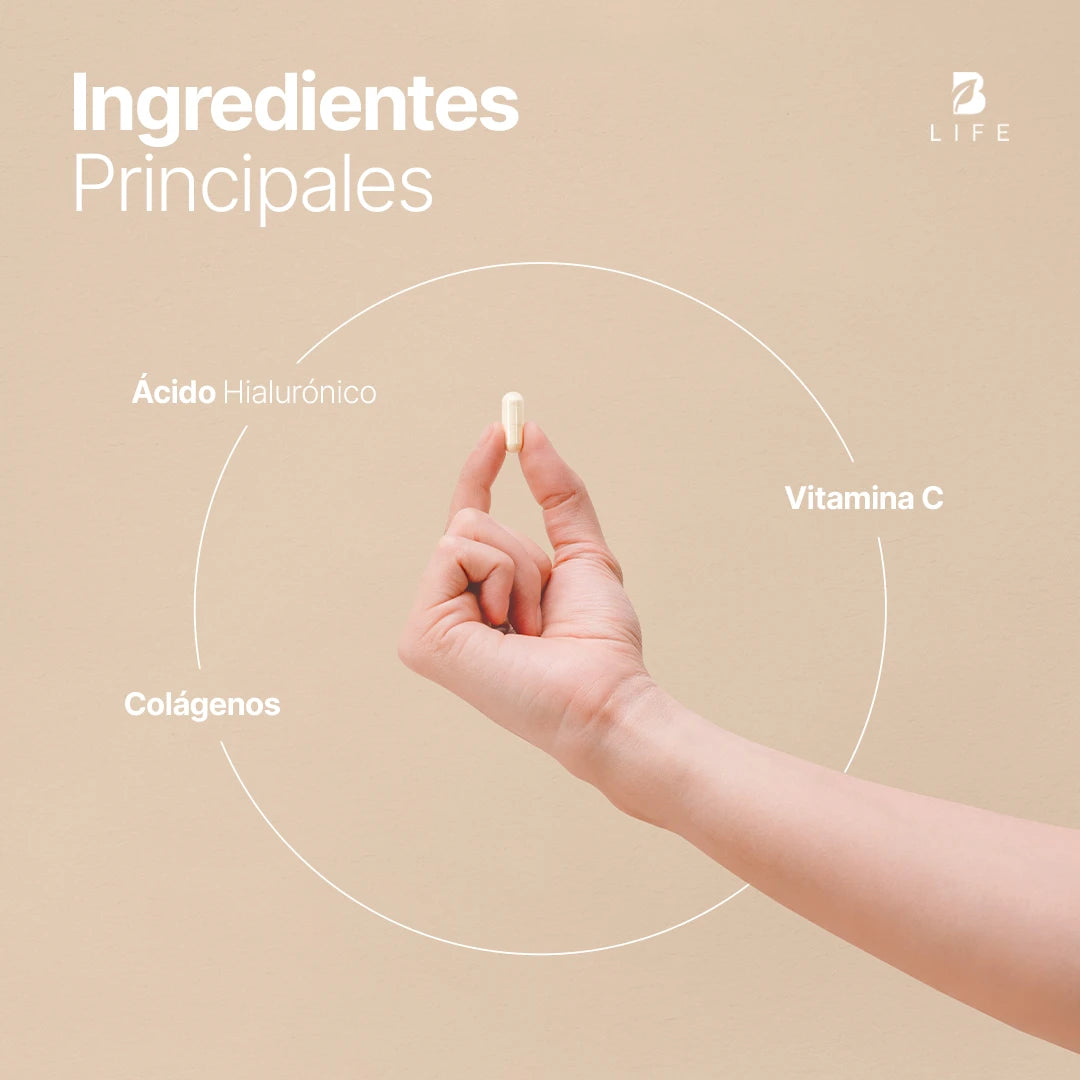 B Life Collagen Blend I II III V X | Colágeno Hidrolizado Tipo I, II, III, V y X 180 Capsulas