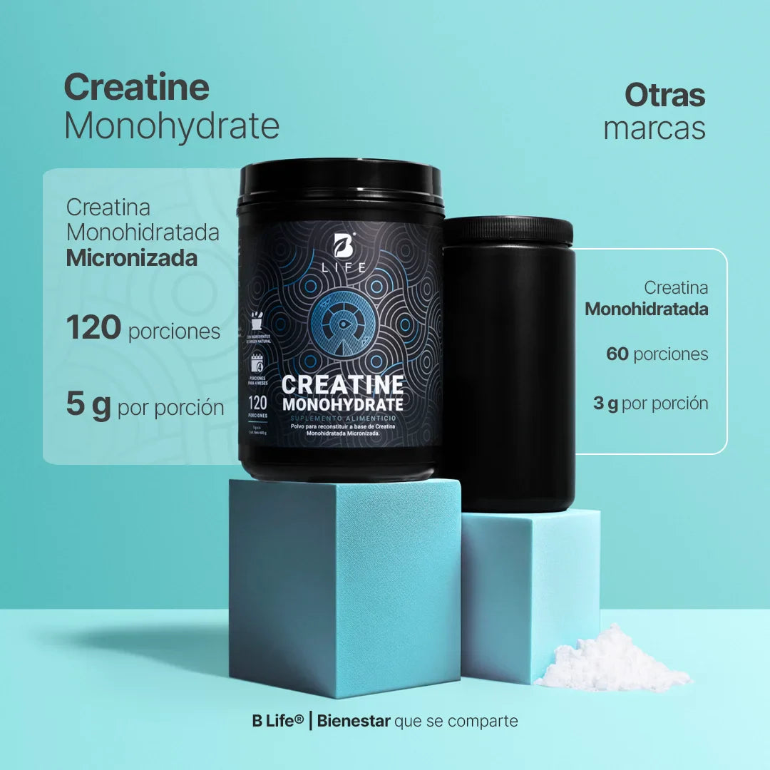 B Life Creatine Monohydrate 600 Gramos 120 Servicios