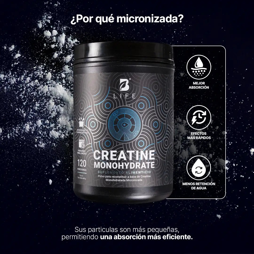 B Life Creatine Monohydrate 600 Gramos 120 Servicios