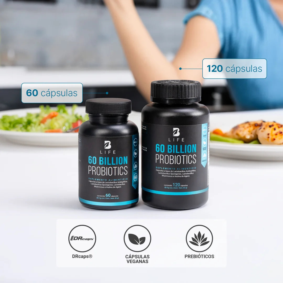 B Life 60 Billion Probiotics | 60 Billones de Probióticos 120 Capsulas