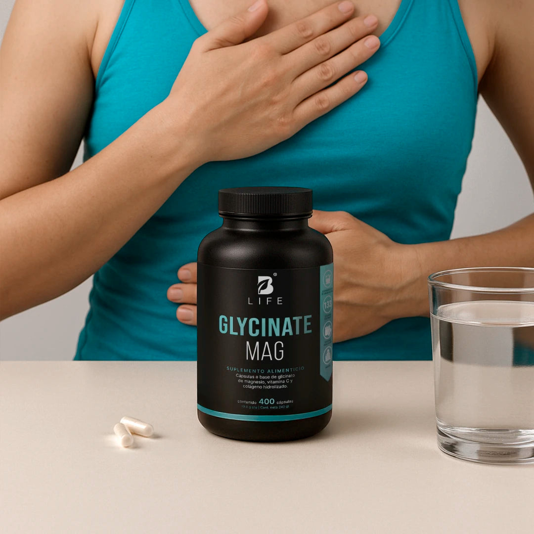B Life Glycinate Mag | Glicinato de Magnesio 400 Capsulas