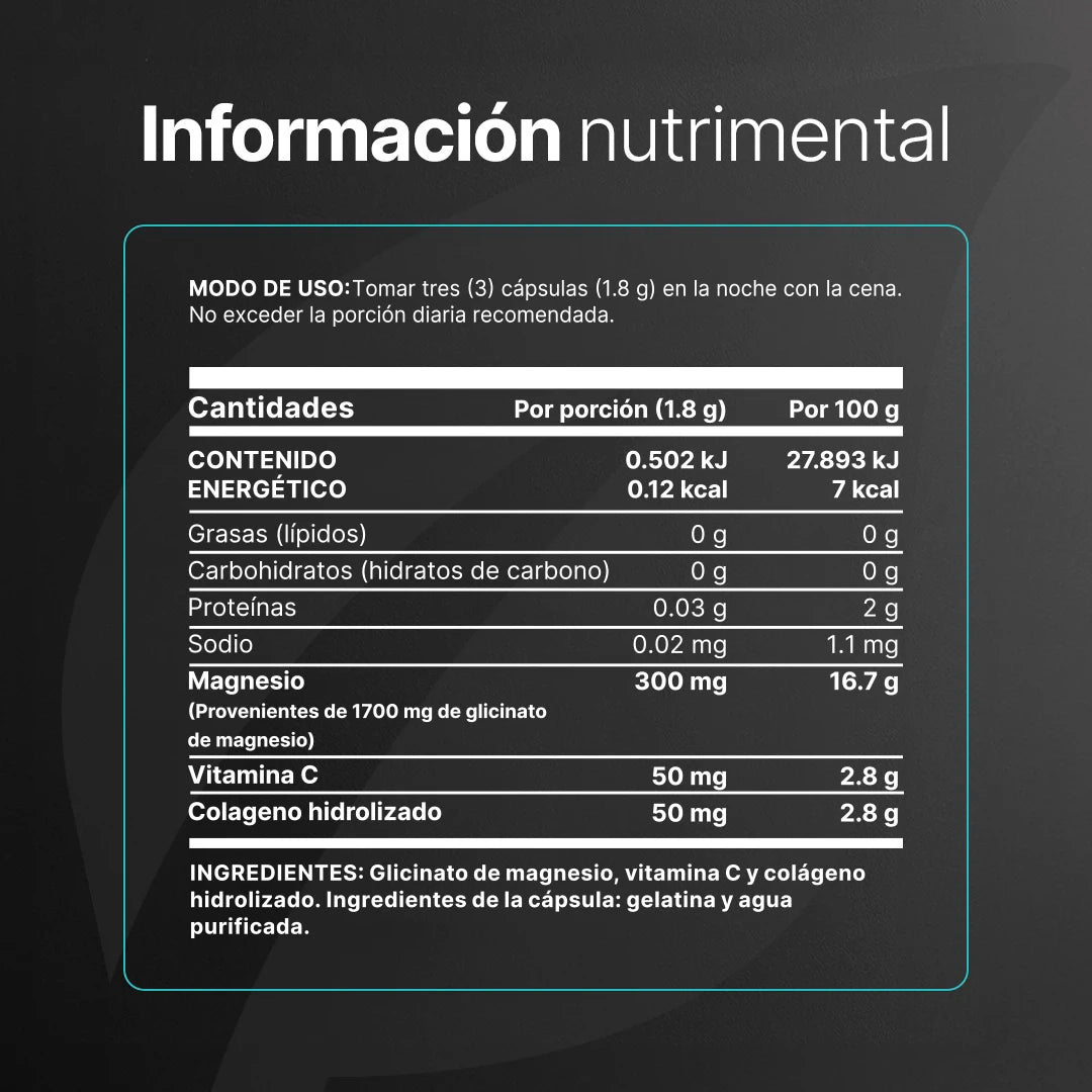 B Life Glycinate Mag | Glicinato de Magnesio 400 Capsulas