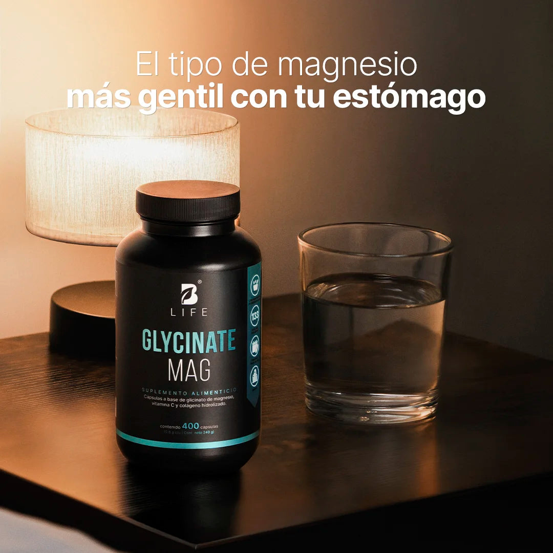 B Life Glycinate Mag | Glicinato de Magnesio 400 Capsulas