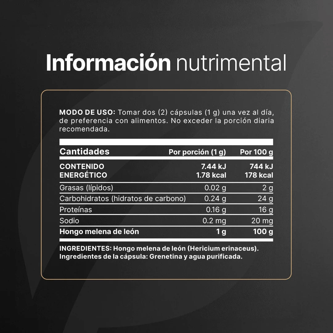 B Life Lions Mane Blend | Hongo de Melena de León 90 Capsulas