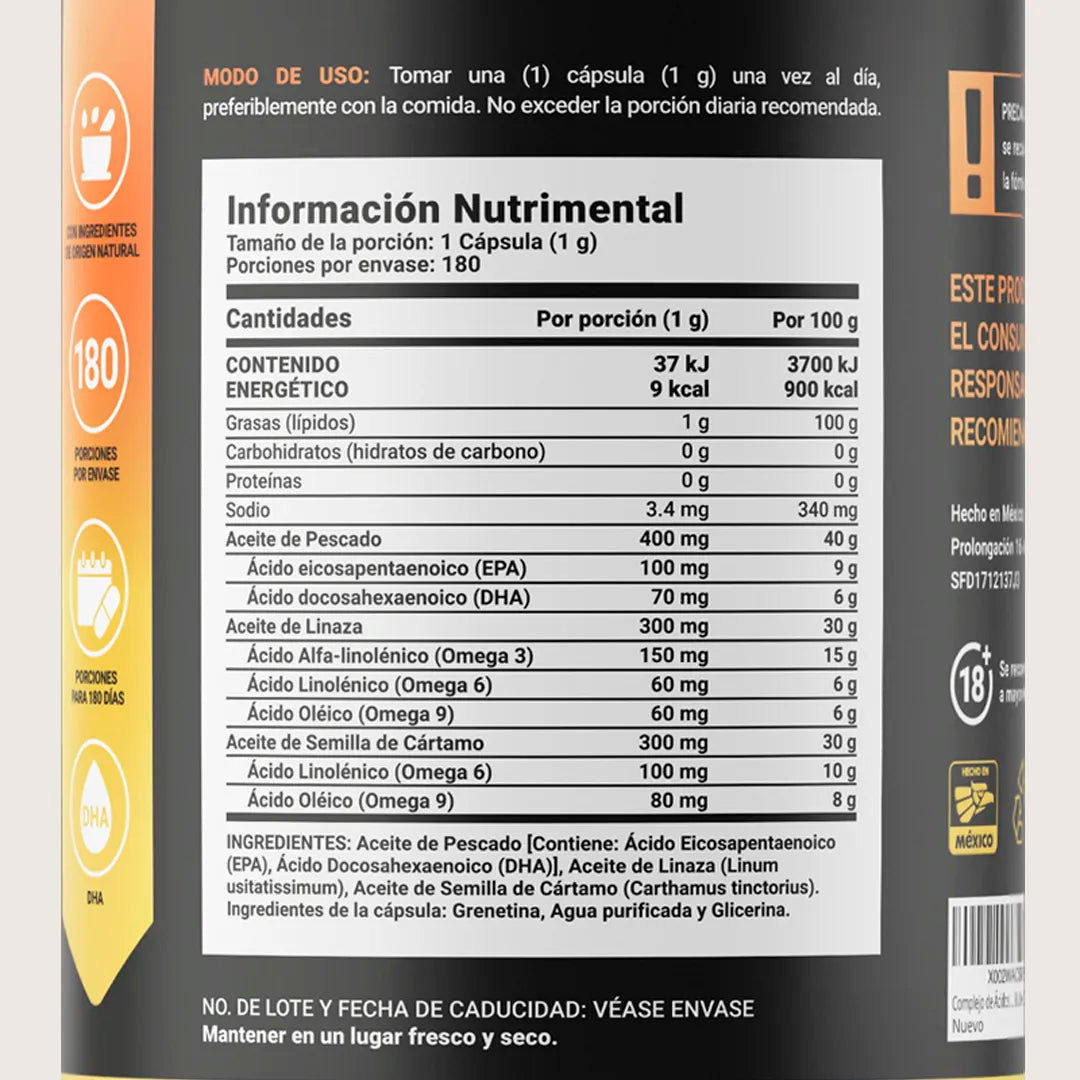 B Life Omega 3-6-9 180 Capsulas